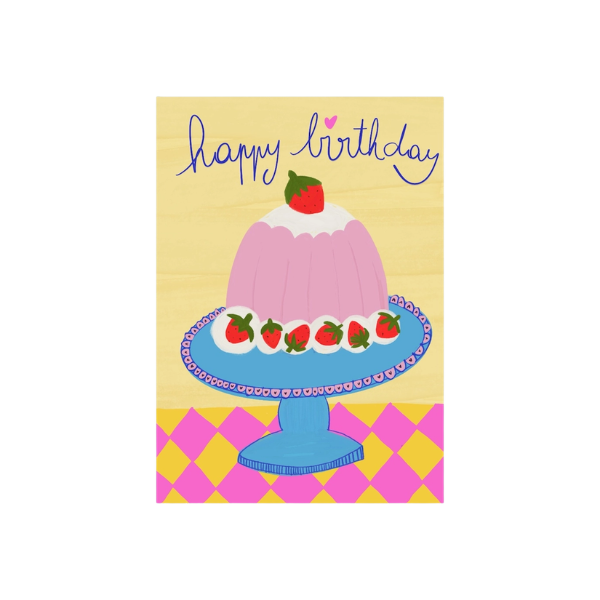 POSE - Carte postale Charlotte aux fraises