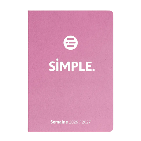 Agenda semainier 2026-2027 - SIMPLE Semaine