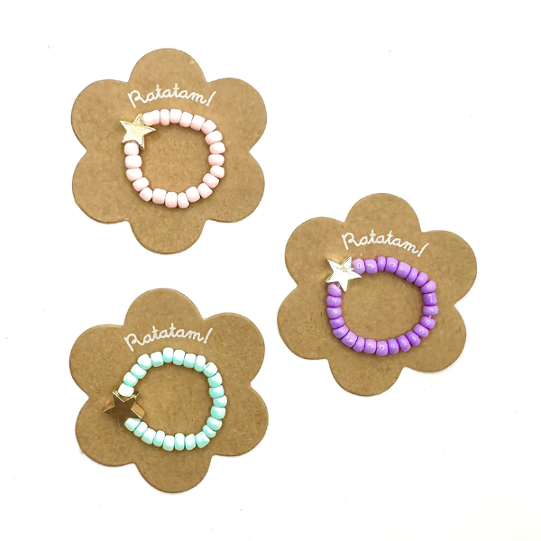 Ratatam - Bague enfant – Perles & Étoile dorée