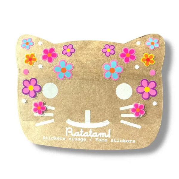 Ratatam - Stickers visage – fleurs multico