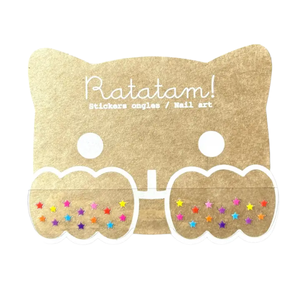Ratatam - Stickers d'ongles – Étoiles multicolores