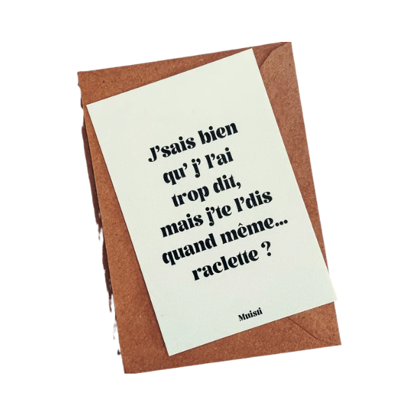 Muisti - Carte postale message - J'sais bien qu'l'ai trop dit
