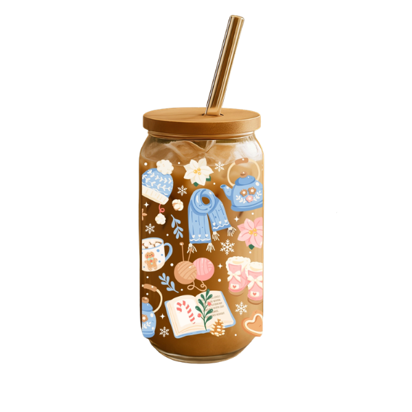 Gobelet en verre à motifs – 500 ml
