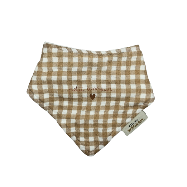 Atelier Wagram - Bavoir Bandana - Petit amour