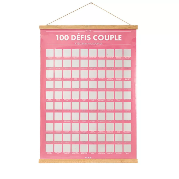 Posters à gratter – 100 défis couple
