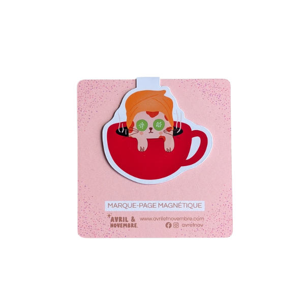 Marque-pages magnétiques - Chat-puccino