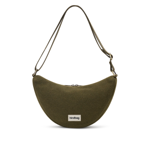 Hindbag - Sac Andréa effet laine khaki
