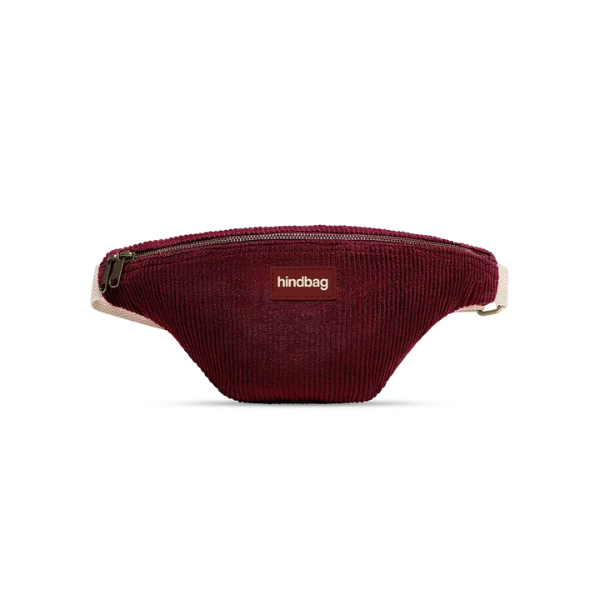 Hindbag - Sac banane velour bordeaux