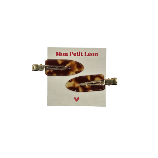 Mon petit Léon - Set de 2 pinces plates léopard