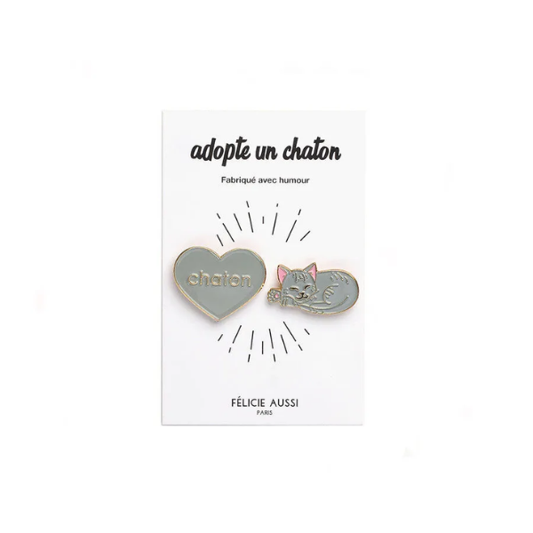 Félicie Aussi - Duo de Pin’s à partager - Chaton