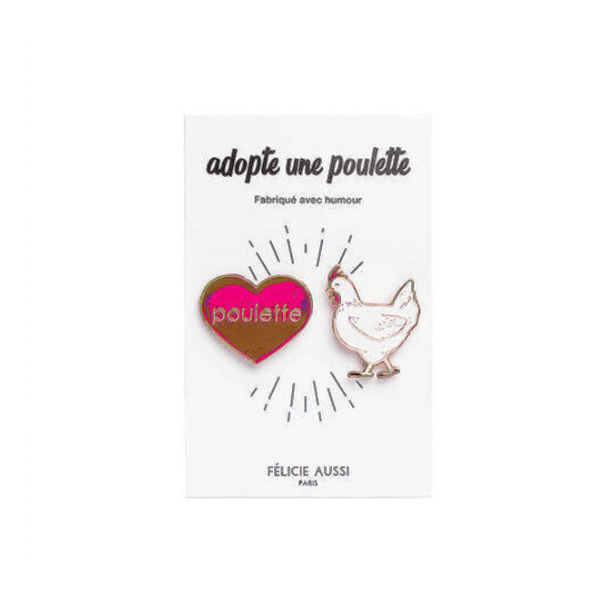 Félicie Aussi - Duo de Pin’s à partager - Poulette