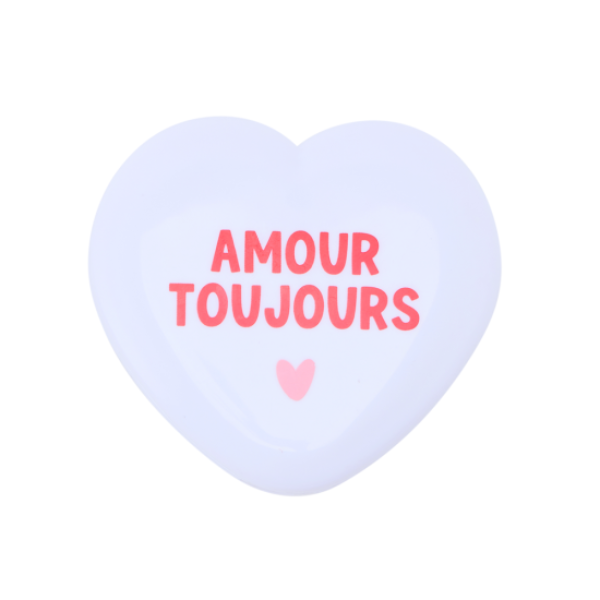 Atelier Wagram - Miroir de poche cœur - Amour toujours