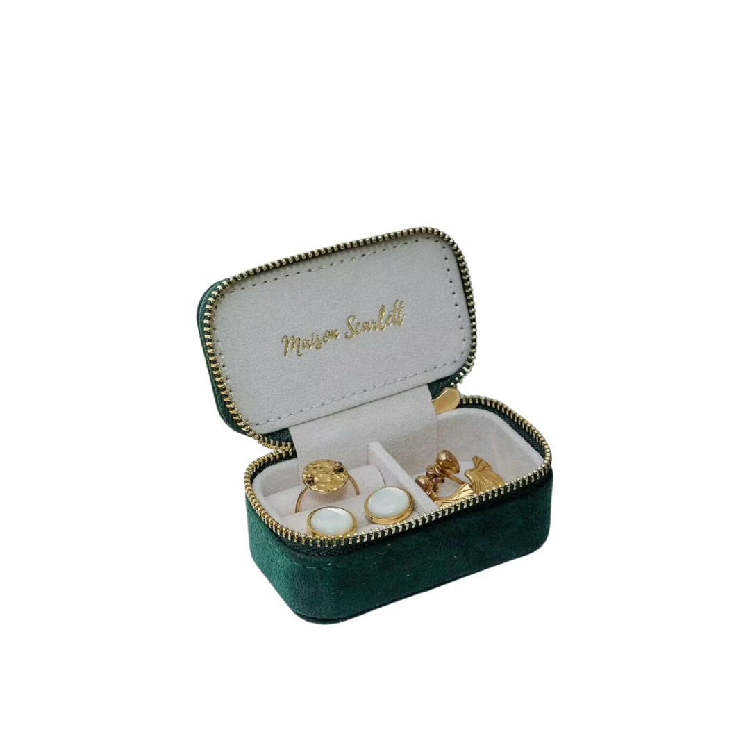 Maison Scarlett - Boîte à Bijoux en velours vert