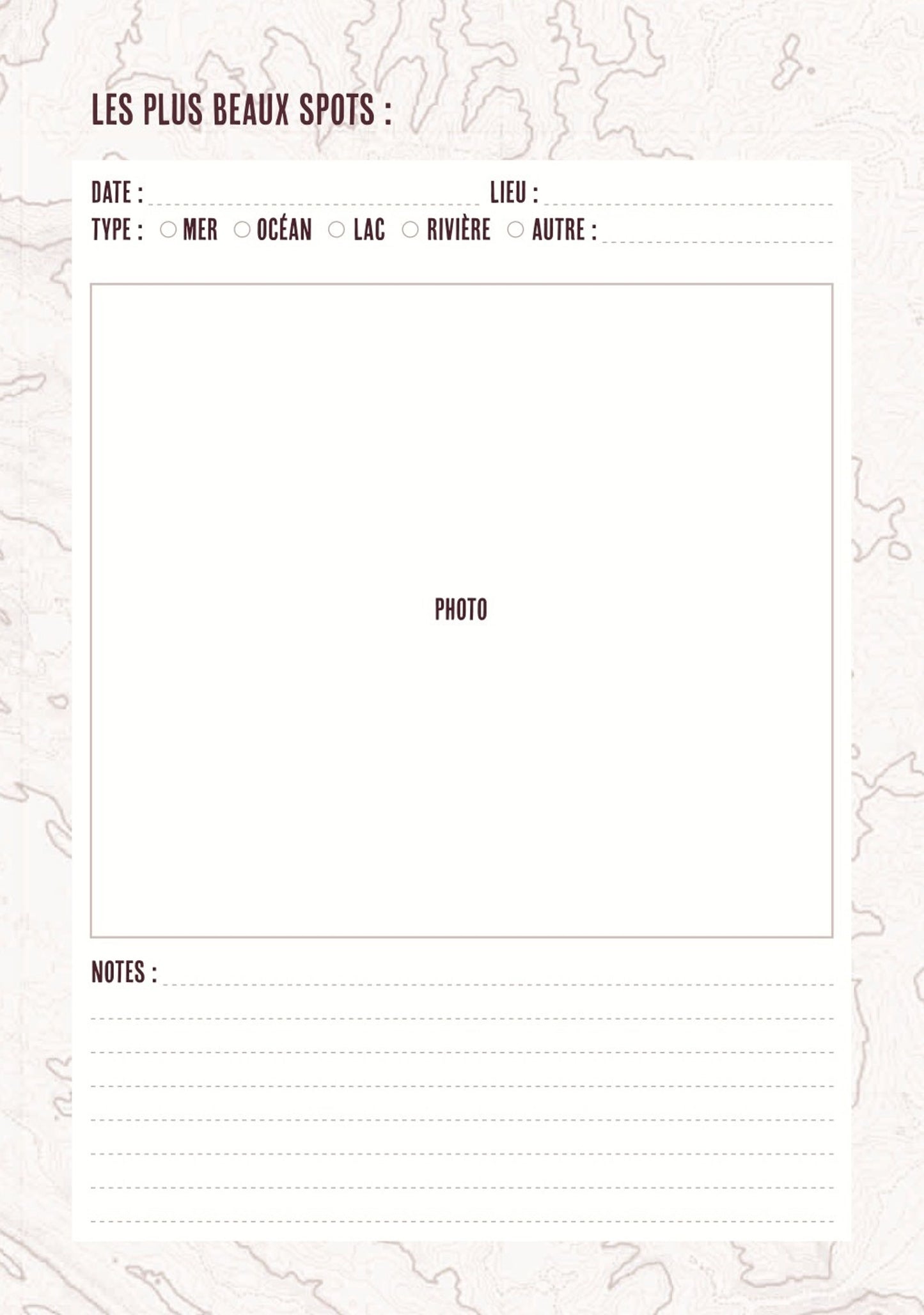 Aventura édition - Carnet de Pêche