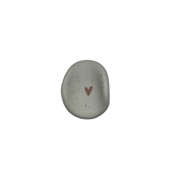 Worry stones "Douxdoux" - Motif coeur vieux rose