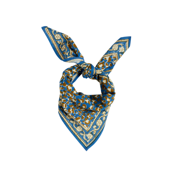 Bonheur du jour - Petit foulard - Léopard Bleu Klein