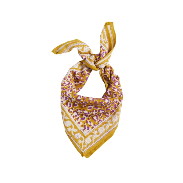 Bonheur du jour - Petit foulard - Leopard Absynthe