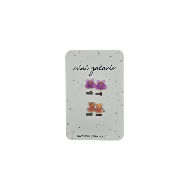 Boucles d'oreilles Clips - Nounours