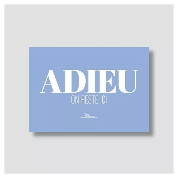 Bulma Carte vacances - Adieu on reste ici