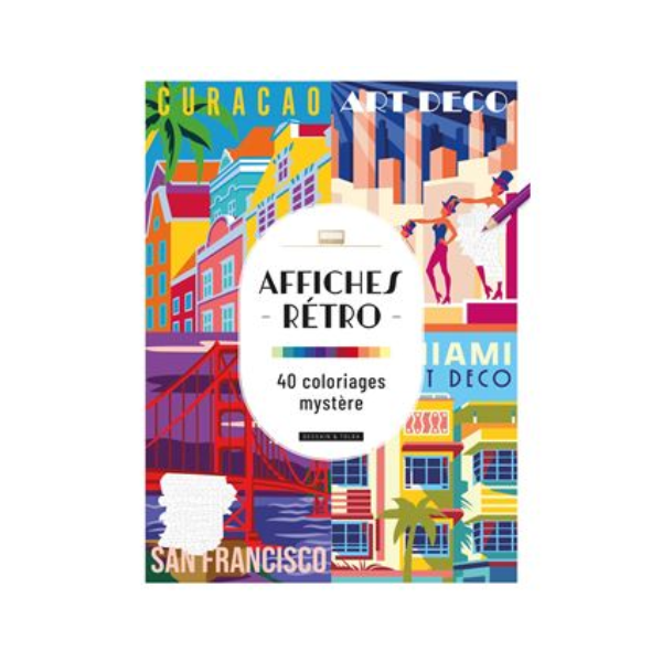 Affiche rétro - 40 coloriages mystères