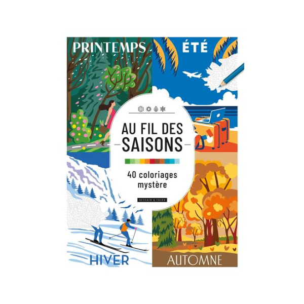 Au fils des saisons - 40 coloriages mystères
