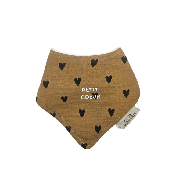 Atelier Wagram - Bavoir Bandana - Petit coeur