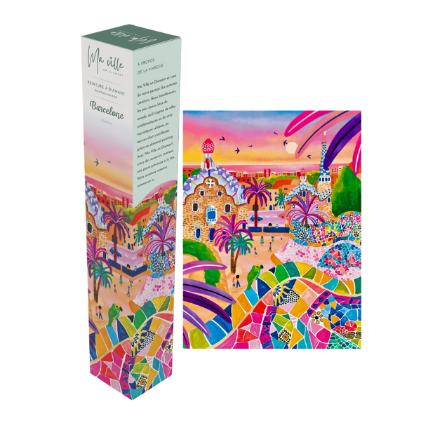 Ma Ville en Diamant – Kit de Diamond Painting Barcelone