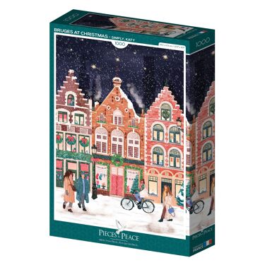 Puzzle Pieces&Peace 1000 Pièces - Bruges at Christmas