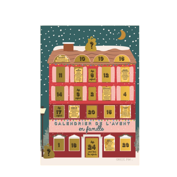 Calendrier de l’Avent à gratter – Spécial Famille
