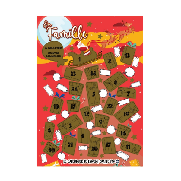 Calendrier de l’Avent à gratter – Spécial Famille