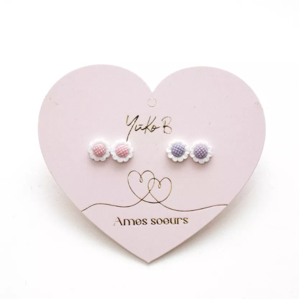 Yuko.B - Duo boucles d'oreilles "Ames Sœurs" - Capucine