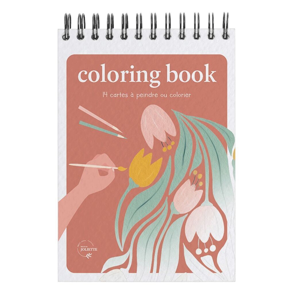 Maison Joliette - Carnet de coloriage A6 - Floral