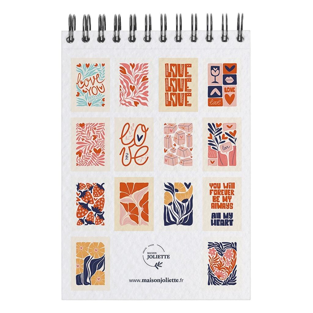 Maison Joliette - Carnet de coloriage A6 - Love