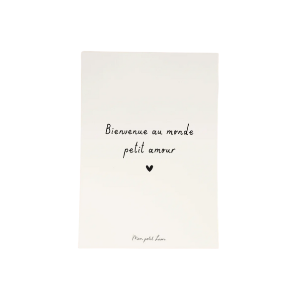 Mon Petit Léon - Carte citation A6 - Bienvenue au monde