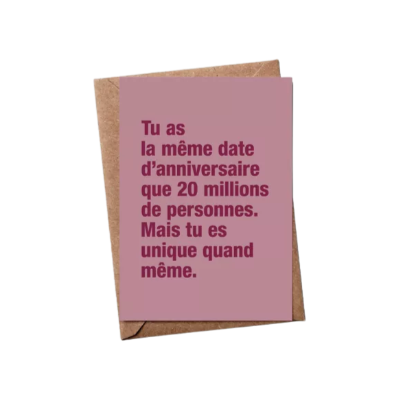 Bulma Carte anniversaire - Tu as La Même Date D’anniversaire