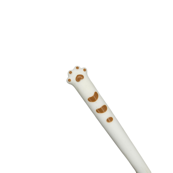 Yuko B - Stylos rigolo - Patte de chat - blanc