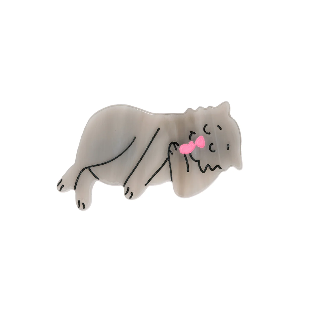 Coucou Suzette - Barrette Chat gris