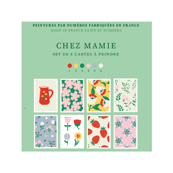 Salut Irene - Peinture au Numéro – 8 cartes - Chez mamie