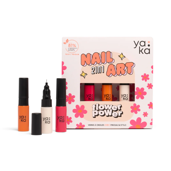 Coffret vernis à ongles 2en1 - Flower power