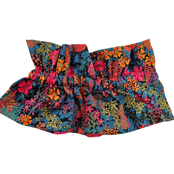 Juliemoon - Col froufrou amovible - Fleurie foncé