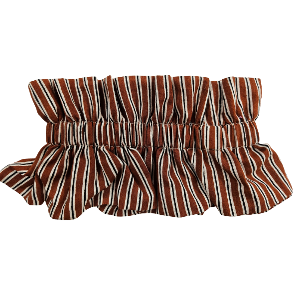 Juliemoon - Col froufrou amovible - Rayure terra cotta