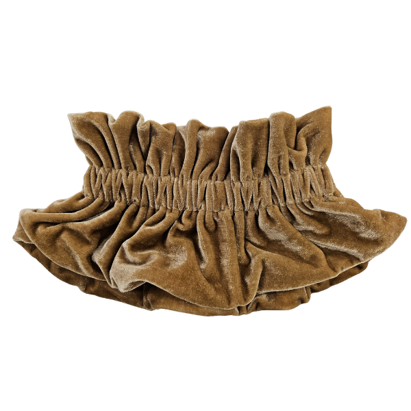 Juliemoon - Col froufrou amovible - Velour taupe