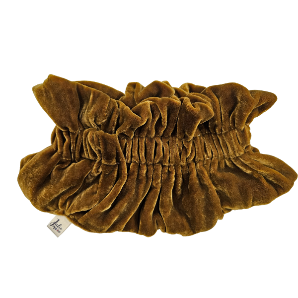 Juliemoon - Col froufrou amovible - Velour moutarde