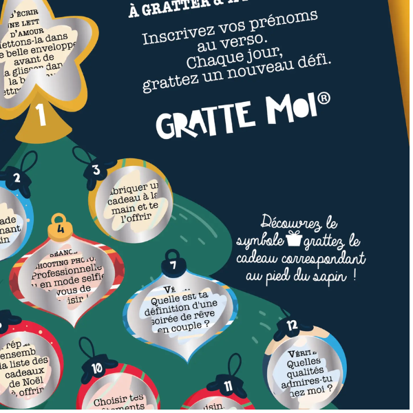 Calendrier de l’Avent à gratter – Spécial Couple