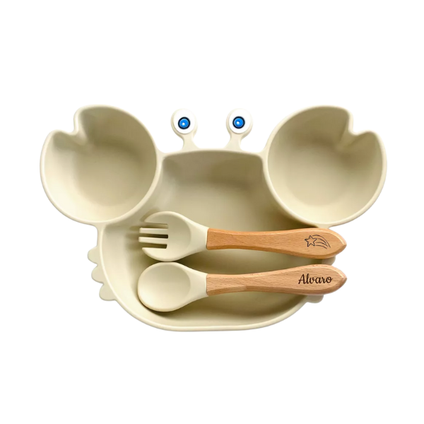 Les petits citrons - Set repas Crabe beige