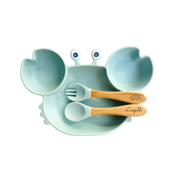 Les petits citrons - Set repas Crabe Bleu ciel