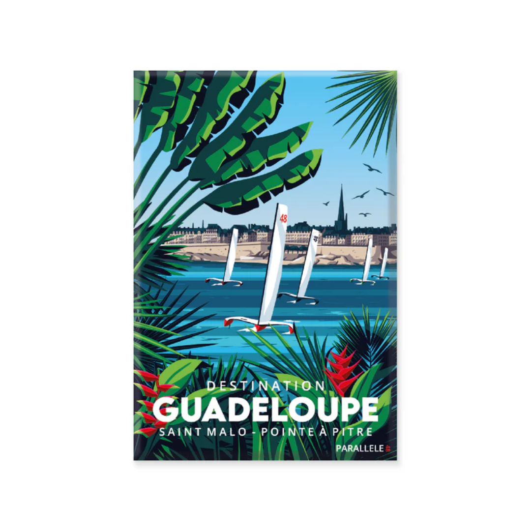 Parallèle 48 - Magnet "Destination Guadeloupe : Pointe-à-Pitre - Saint-Malo"