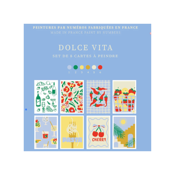 Salut Irene - Peinture au Numéro – 8 cartes - Dolce Vita