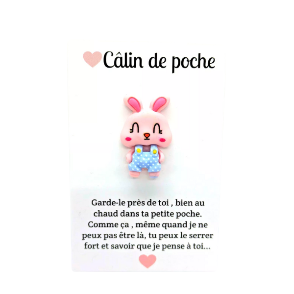 Câlin de Poche - Lapin rose