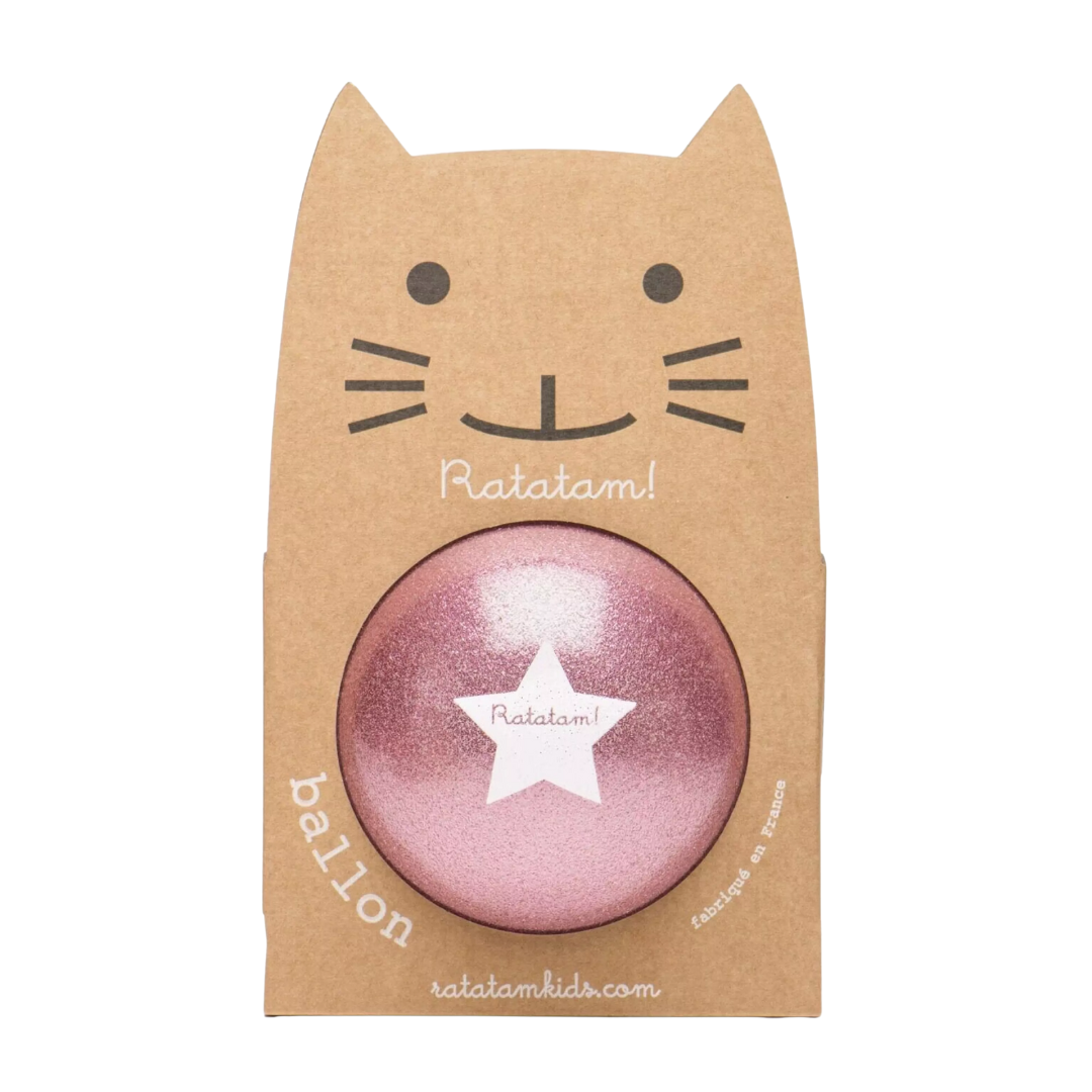 Ratatam - Grand ballon rose pailleté 22 cm